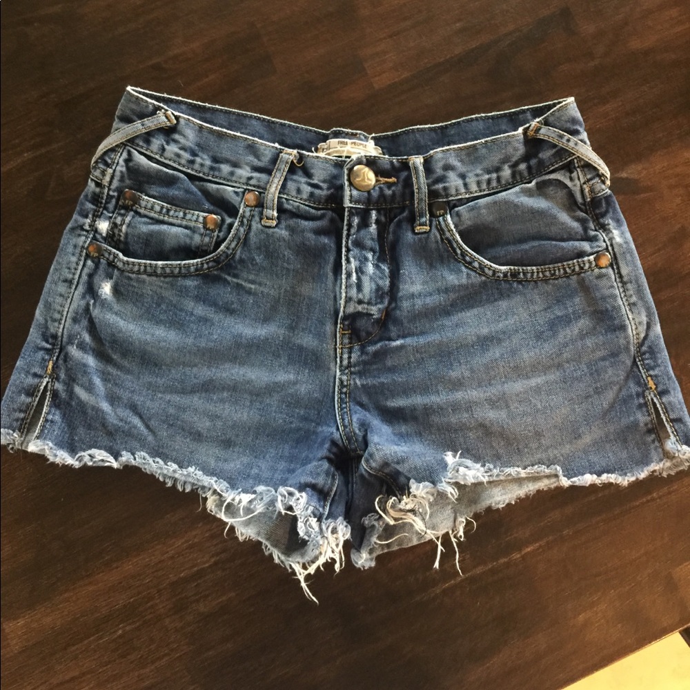 Free People denim shorts